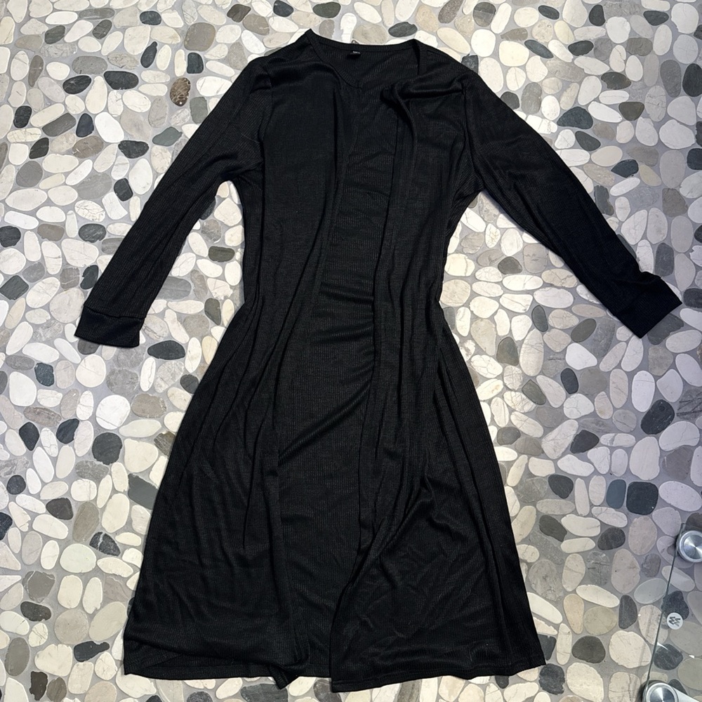 SHEIN Classic Black Long Sleeve Dress